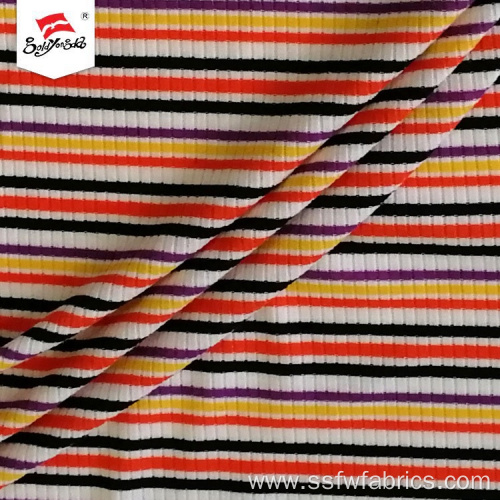 Rib Knit Fabric With Good Extensibility Curling Edge